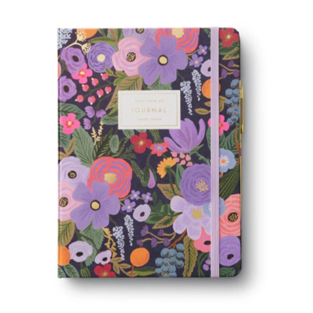 NEW - Rifle Paper Co Journal with Pen (Violet Garden Party)